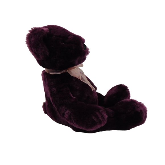 Fiesta Burgundy Sitting Bear Plush 10.5" Stuffed Animal - Picture 3 of 7